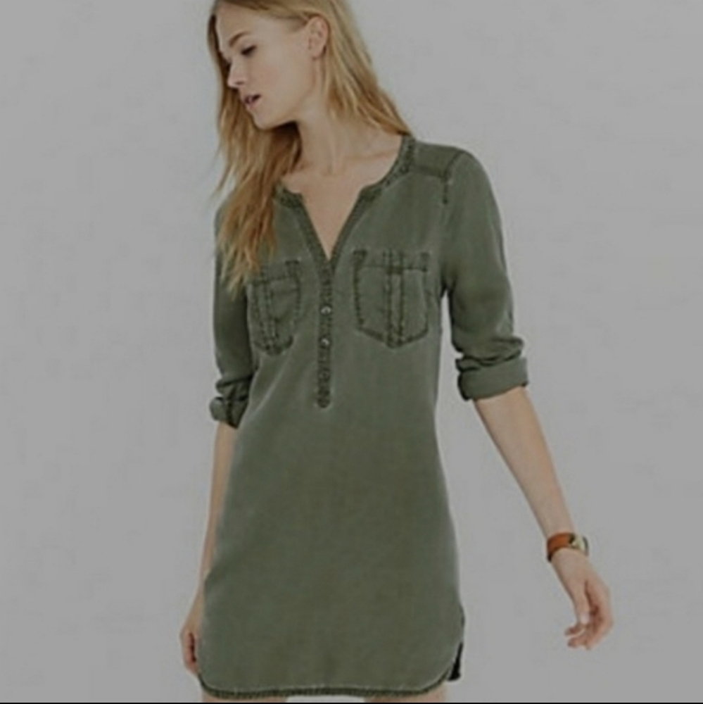 Express Army Green Dress